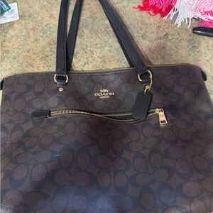 Coach Black and Brown Signature Tote